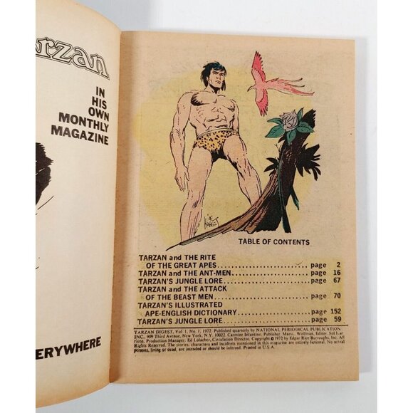 Digest Comics Edgar Rice Burroughs Presents Tarzan 1972 No. 1 - Picture 4 of 4